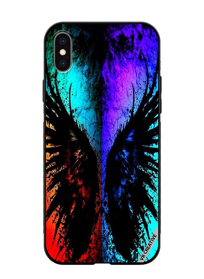 VR CREATIVE Protective Case Cover For Apple iPhone XS Max Peace Sign Of Butterfly Design Multicolour - Image 1