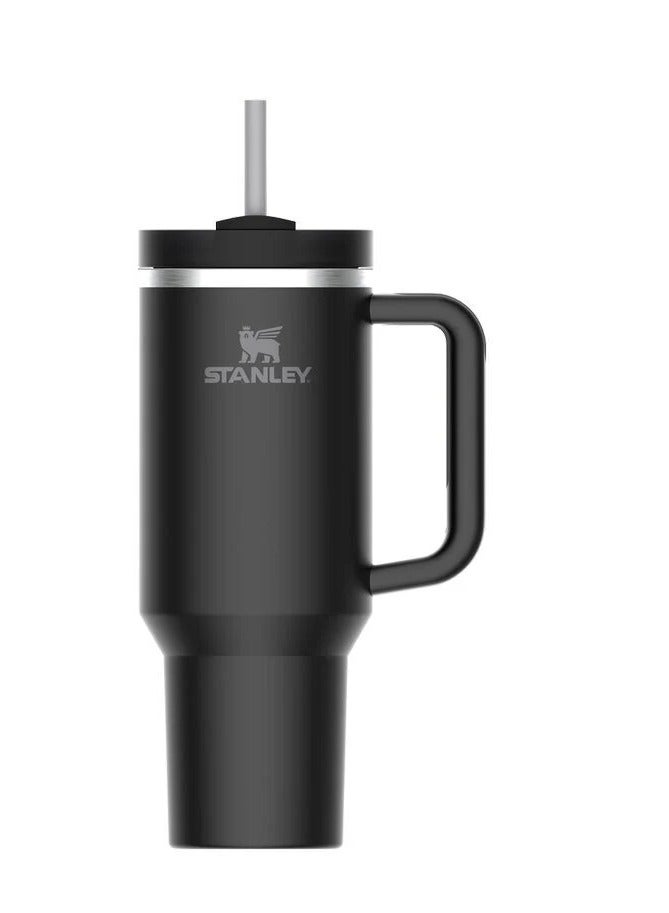 Stanley Quencher H2.0 FlowState Vacuum Insulated Tumbler – 40 oz Black Stainless Steel Travel Mug with Leakproof Lid & Straw | Double-Walled Insulation Keeps Drinks Hot for 7 Hours & Cold for 24 Hours | Durable, Portable & Ideal for Coffee, Water, Smoothies & On-the-Go Hydration - Image 2