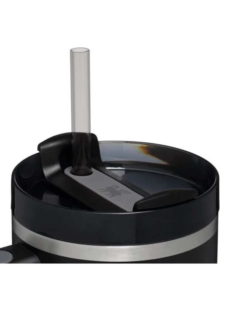 Stanley Quencher H2.0 FlowState Vacuum Insulated Tumbler – 40 oz Black Stainless Steel Travel Mug with Leakproof Lid & Straw | Double-Walled Insulation Keeps Drinks Hot for 7 Hours & Cold for 24 Hours | Durable, Portable & Ideal for Coffee, Water, Smoothies & On-the-Go Hydration - Image 4