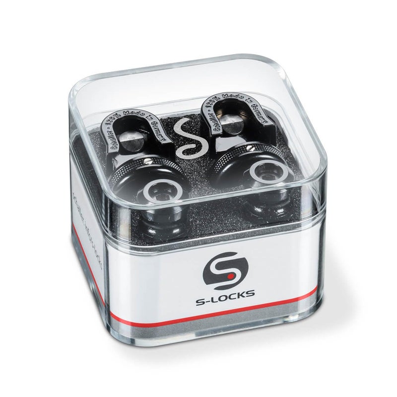 Schaller 14010401 Security Straplocks, Black Chrome - Image 1