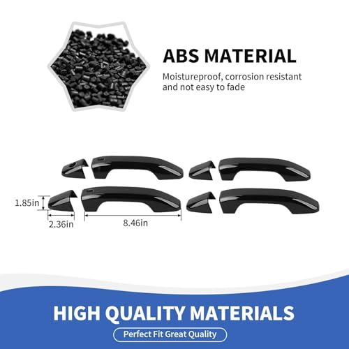RAZPOY Black Door Handle Cover Trim Compatible with 20232024 Chevy Colorado GMCCanyon - Image 3