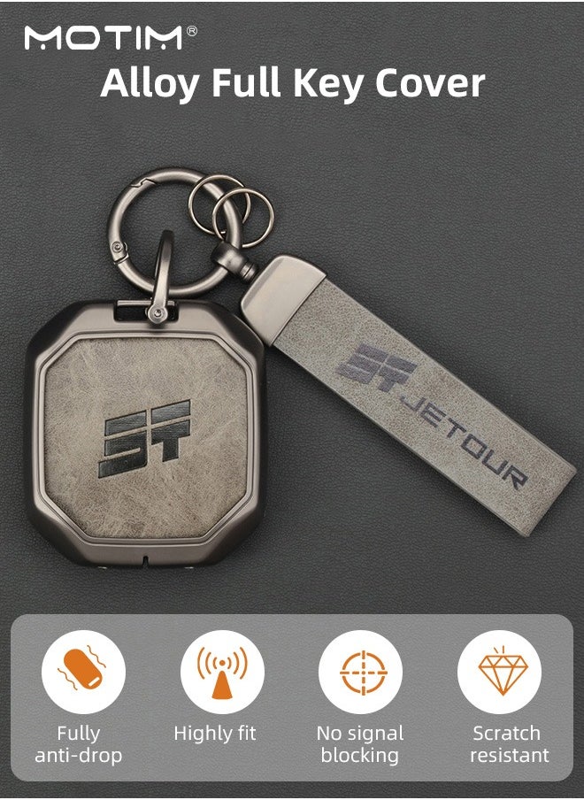 PU Leather Key Cover For Jetour Traveller Jetour T2 T1 , Ally Keychain Car Keys Accessories Full Protection Key Holder Case