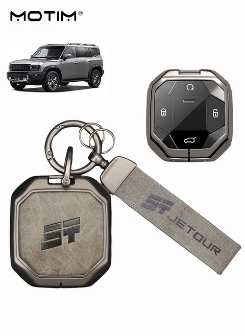 PU Leather Key Cover For Jetour Traveller Jetour T2 T1 , Ally Keychain Car Keys Accessories Full Protection Key Holder Case