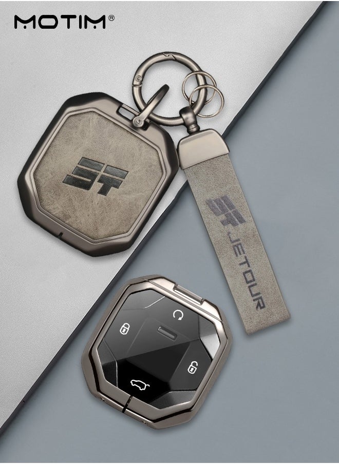 PU Leather Key Cover For Jetour Traveller Jetour T2 T1 , Ally Keychain Car Keys Accessories Full Protection Key Holder Case