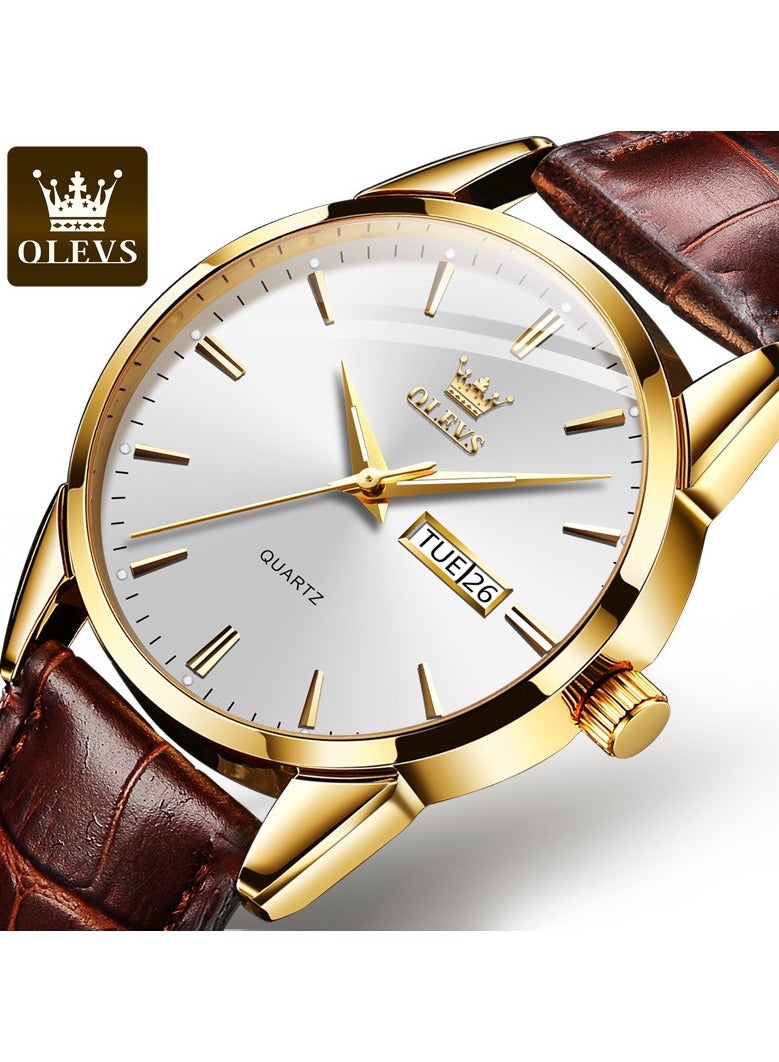 OLEVS Men's Watch Olevs Watch Quartz Watch Business Waterproof Men's Watch - Image 1
