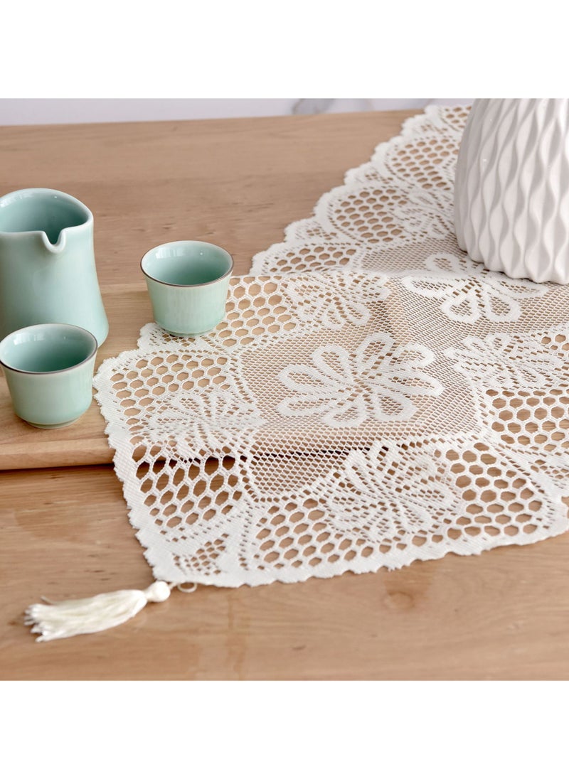 Lace Table Runner White，33X114CM - pzsku/Z470477E6EB9066F23ABFZ/45/_/1715670112/efdf0636-2f8f-4521-81b5-6fdb945b299e