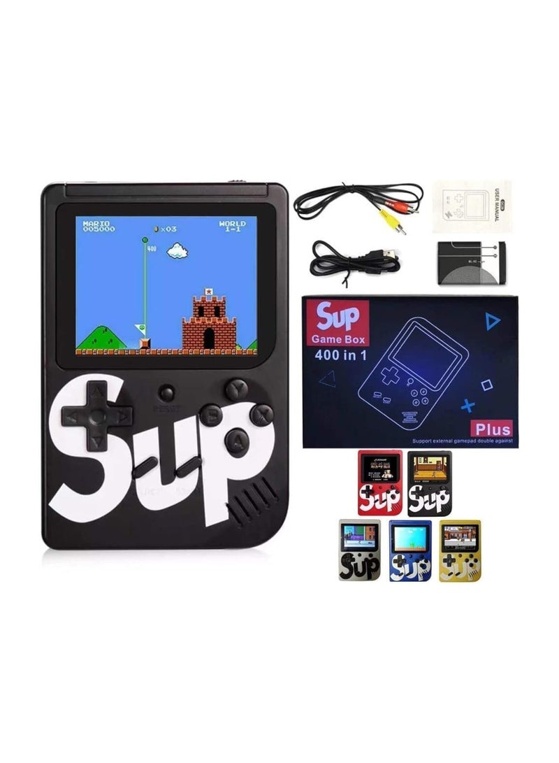 Game Box Plus 400 in 1 Retro Games UPGRADED VERSION mini Portable Console Handheld Gift (Black)  - Image 1