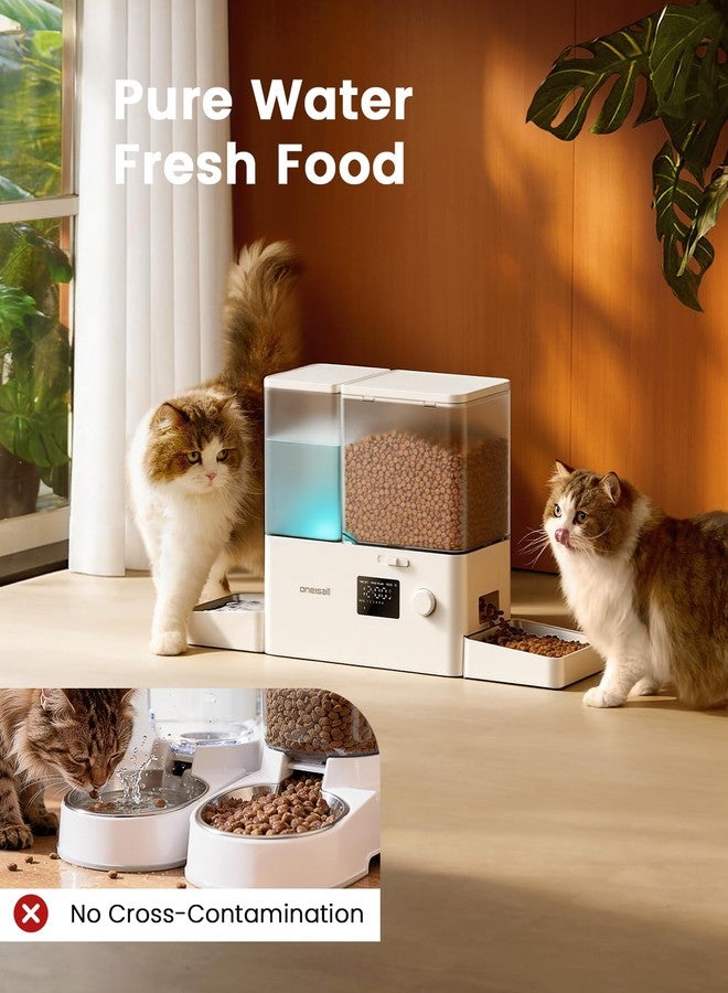 oneisall Automatic Cat Feeder and Water Dispenser, Cat Food Dispenser 36Cups/8.5L, 2-in-1 Large Capacity 5L Cat Feeder and 3.5L Gravity Water Dispenser for Pets, Timed Cat Feeder for Dry Food - Image 3