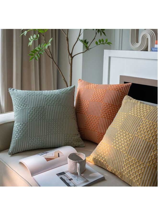 طقم وسادة أريكة مزخرفة بتصميم هندسي مكون من 4 قطع قطن 45 × 45 سم - Image 2