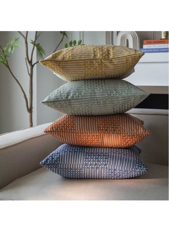 طقم وسادة أريكة مزخرفة بتصميم هندسي مكون من 4 قطع قطن 45 × 45 سم - Image 3