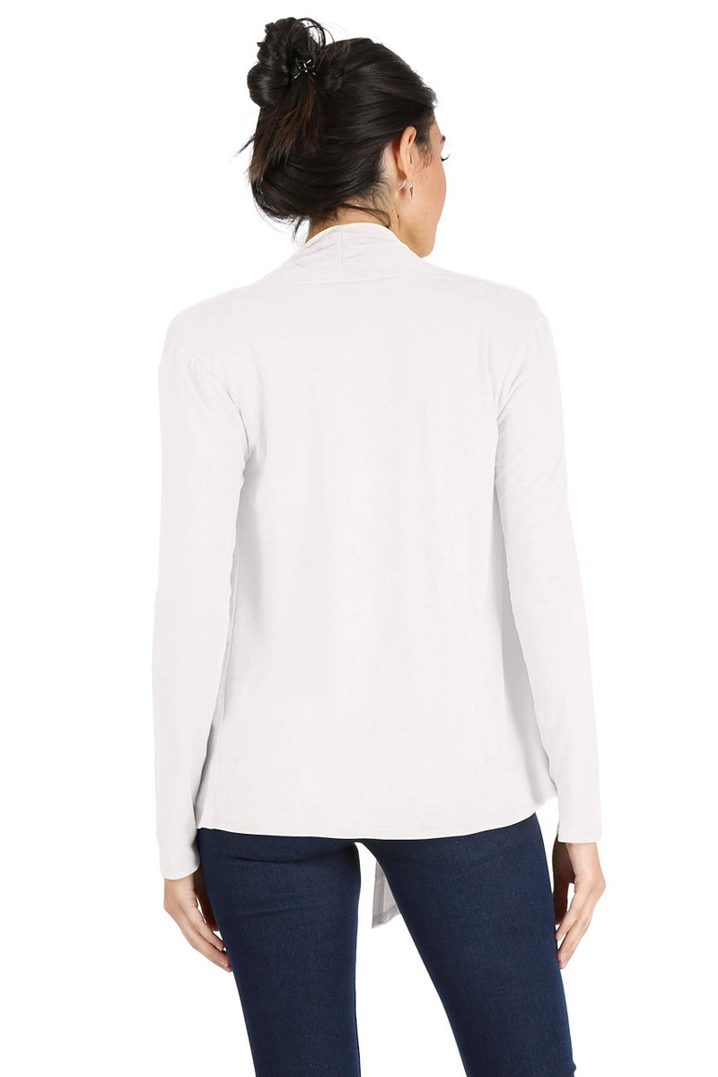 Simlu Ivory Womens Open Front Cardigan Sweater ,Ivory ,Medium - Image 4
