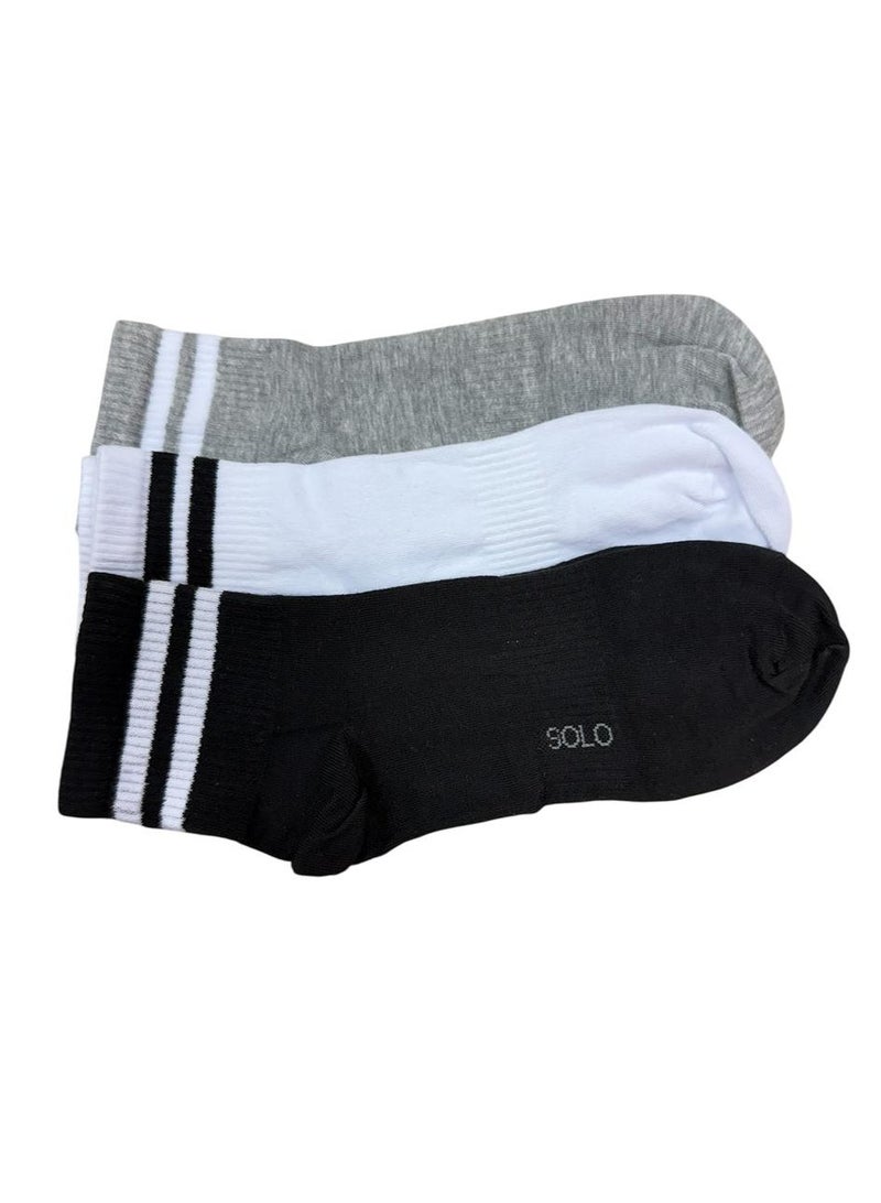 Solo Solo women Trendy Ankle Pack of 3 Socks  - Image 2