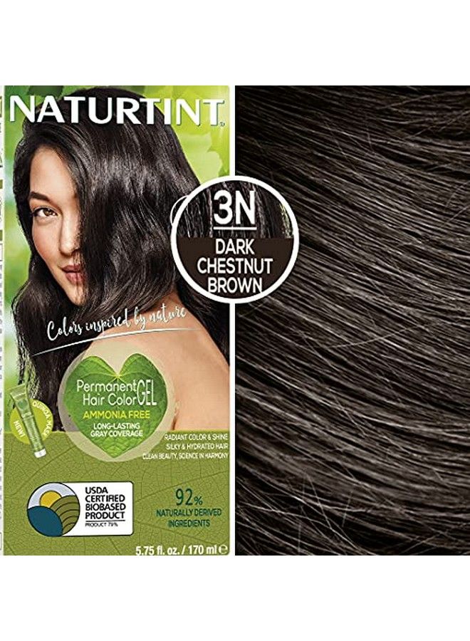 NATURTINT Permanent Hair Color 3N Dark Chestnut Brown (Pack Of 1) Ammonia Free Vegan Cruelty Free Up To 100% Gray Coverage Long Lasting Results - Image 2
