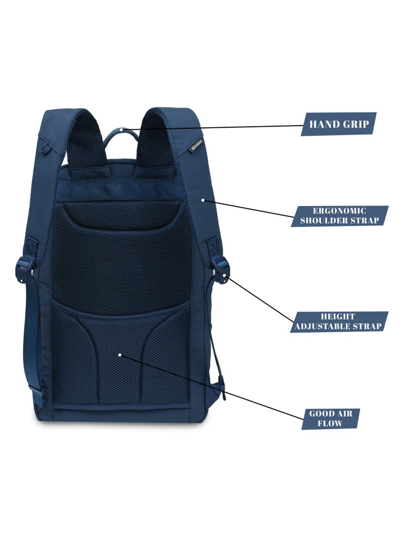 PRESIDENT Backpack Business Travel Durable Backpack with waterproof Fashionable Multifunctional College School Backpack for Men Women Camping Hiking Outdoor Sports ( Blue ) BPP2517 - Image 5