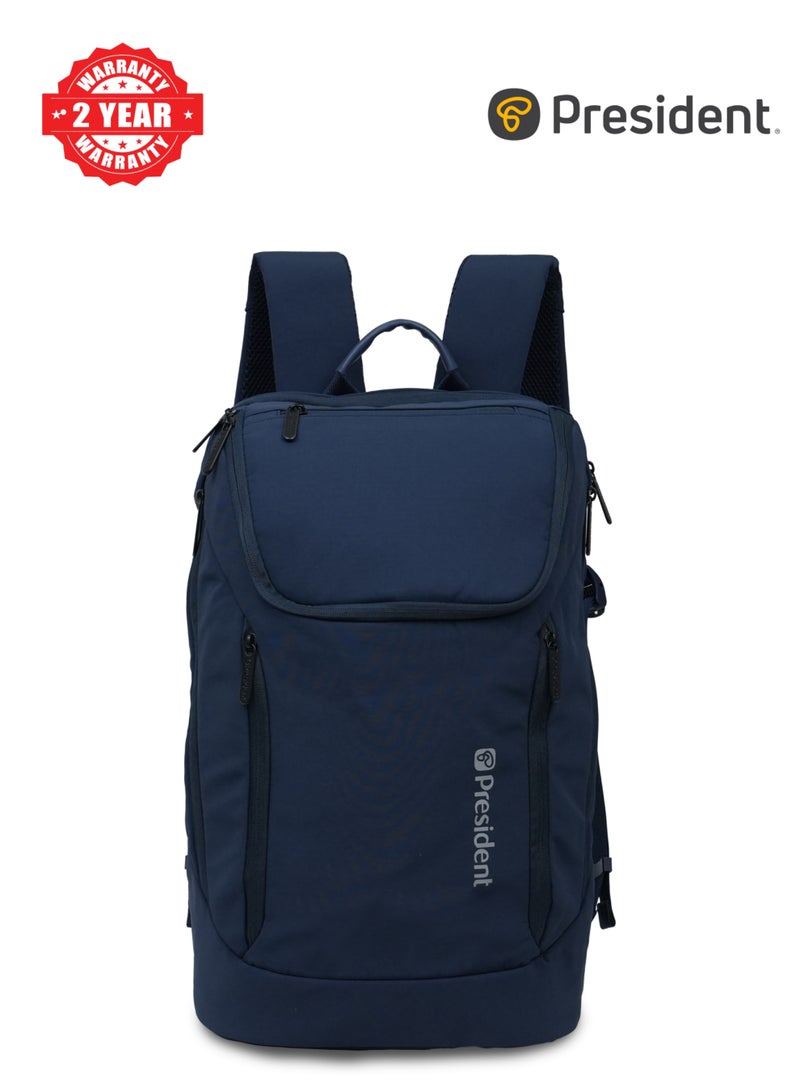 PRESIDENT Backpack Business Travel Durable Backpack with waterproof Fashionable Multifunctional College School Backpack for Men Women Camping Hiking Outdoor Sports ( Blue ) BPP2517 - Image 1