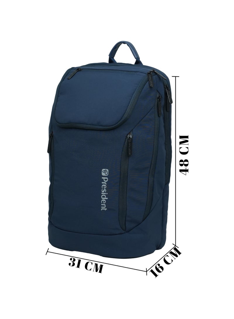 PRESIDENT Backpack Business Travel Durable Backpack with waterproof Fashionable Multifunctional College School Backpack for Men Women Camping Hiking Outdoor Sports ( Blue ) BPP2517 - Image 4