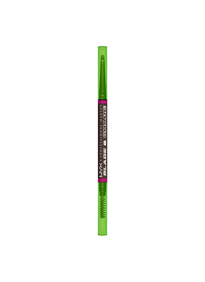 NYX PROFESSIONAL MAKEUP NYX Professional Makeup Blade & Shade, Dual Edged Brow Pencil, Up to 16HR wear, Smooth-glide pigment, Ash Brown