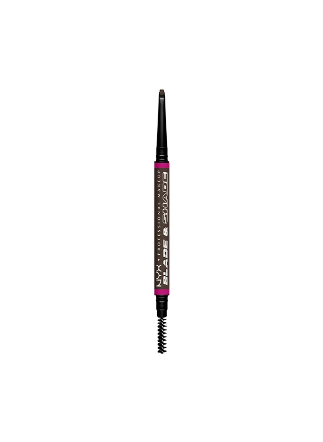 NYX PROFESSIONAL MAKEUP NYX Professional Makeup Blade & Shade, Dual Edged Brow Pencil, Up to 16HR wear, Smooth-glide pigment, Ash Brown