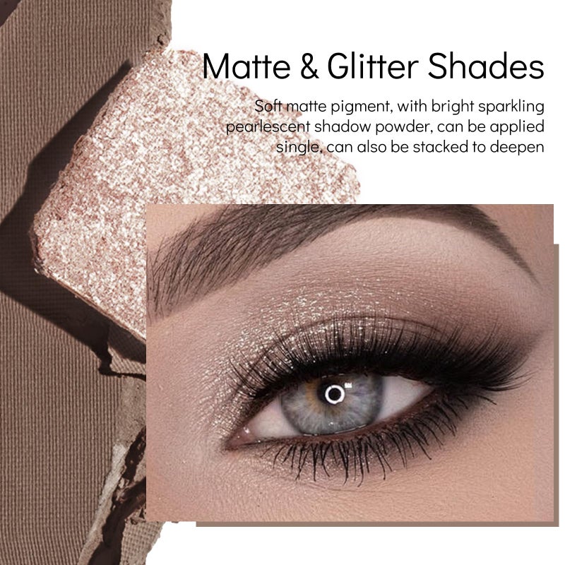 KYDA 4 Colors Brown Eyeshadow Palette - Image 4
