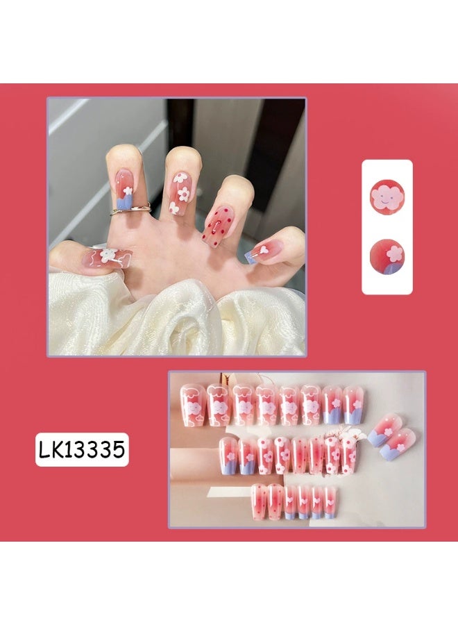 Goolsky Cloud Flower Heart French Press-on Nails for Sweet Spring Summer Look - Image 3