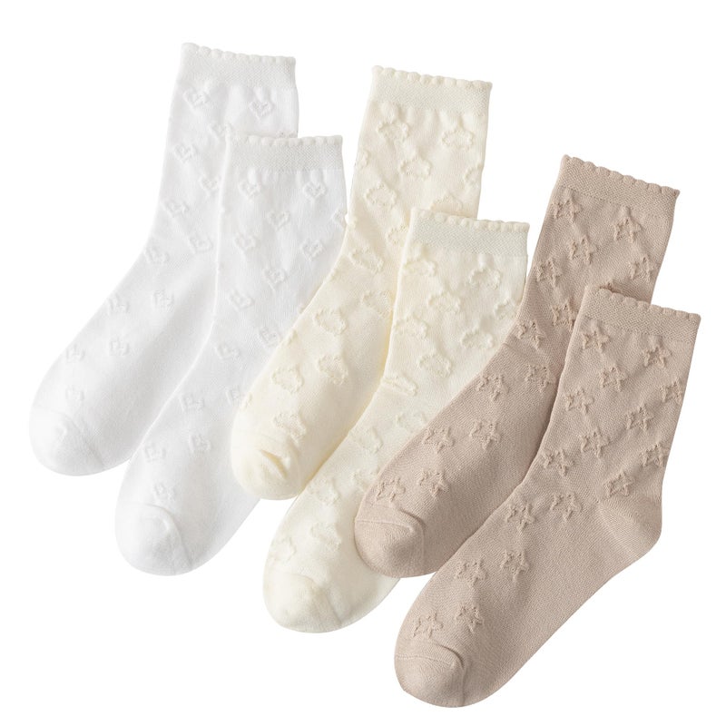 YARBAR Socks for Women - Womens Cotton Crew Socks - Cozy Casual Socks Women Size 5-9 - Image 1
