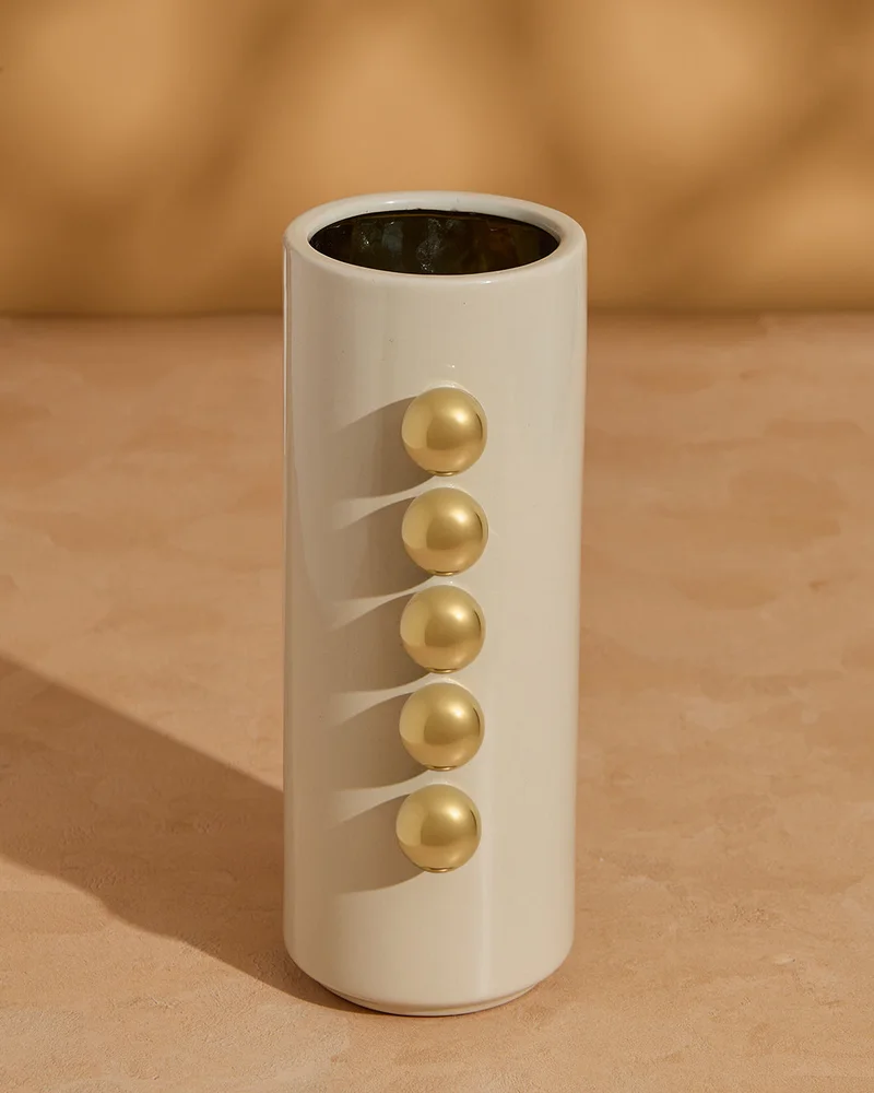 REDTAG Beige Aria Vase (Small)