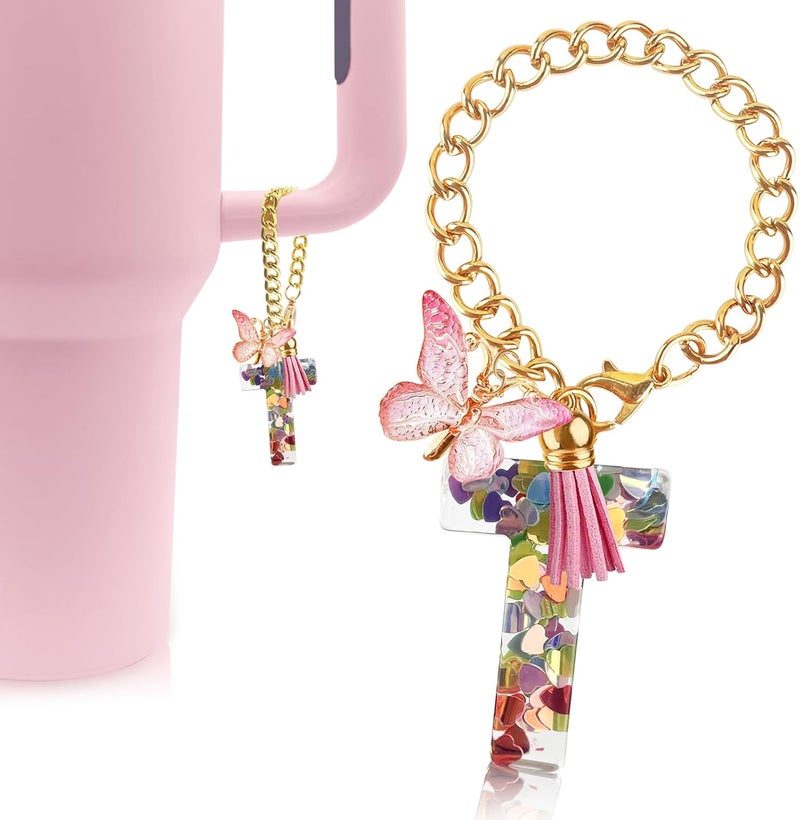 Velaco Letter Charm Accessories for Stanley Cup with Handle, Cute Initial Letter Keychain Handle Charm - Image 1