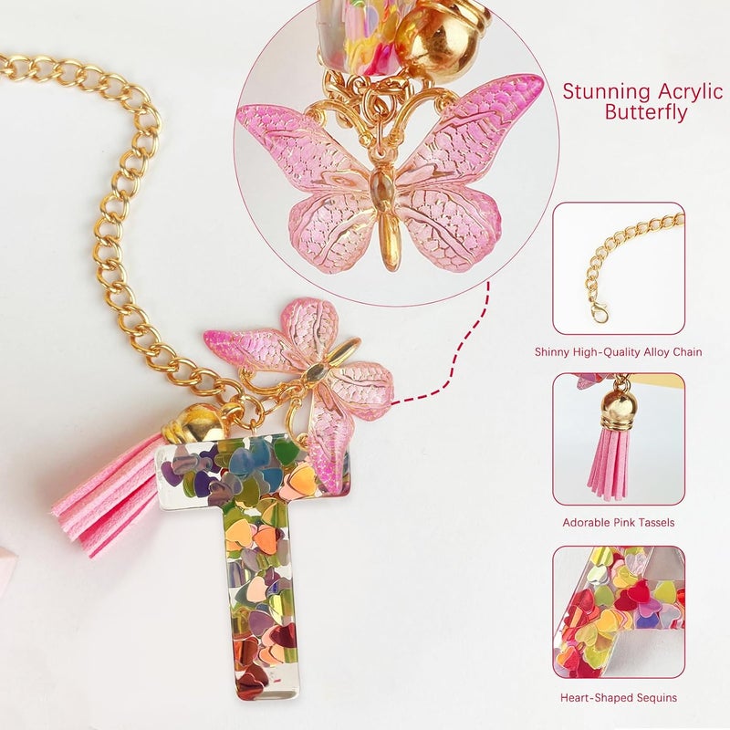 Velaco Letter Charm Accessories for Stanley Cup with Handle, Cute Initial Letter Keychain Handle Charm - Image 4