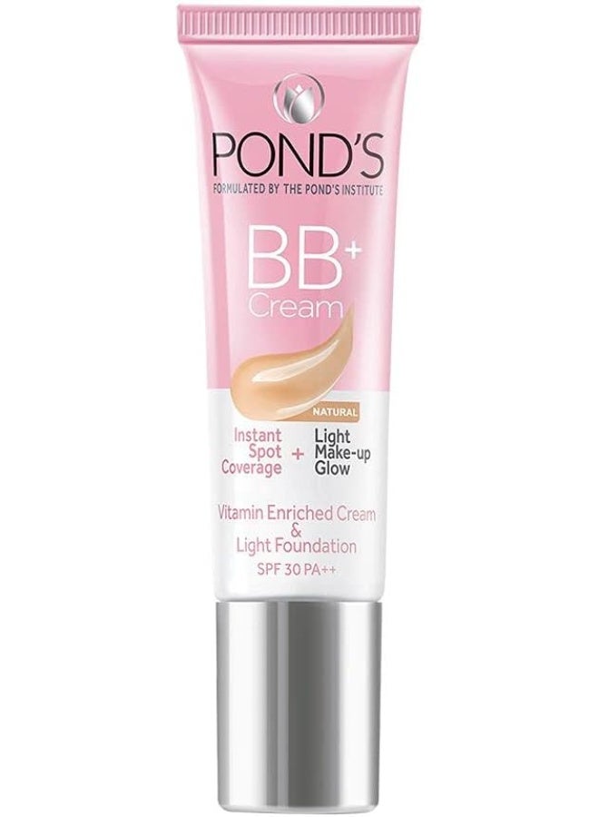 Pond'S Bb+ Cream, Instant Spot Coverage + Light Make-Up Glow, Natural 9G - Image 1