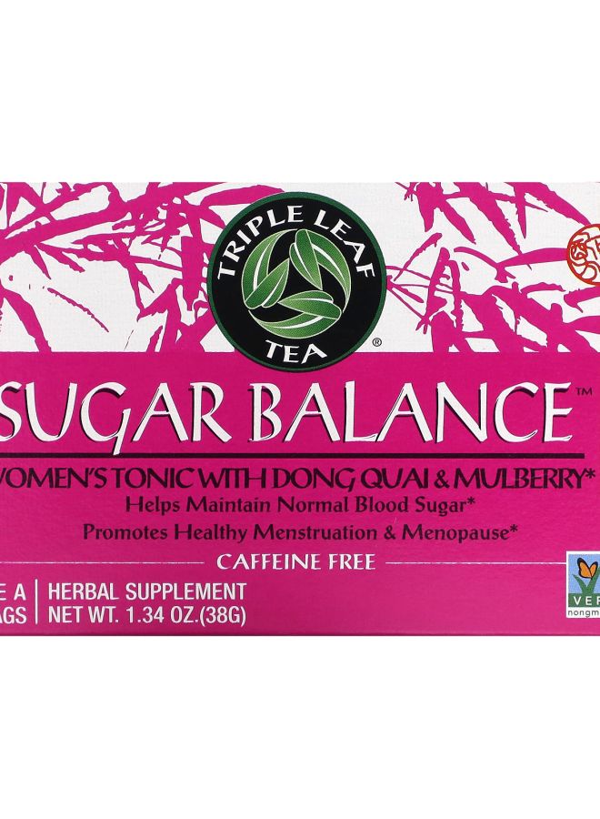 Triple Leaf Tea Sugar Balance & Women's Tonic with Dong Quai & Mulberry Caffeine-Free 20 Tea Bags 1.34 oz (38 g) 