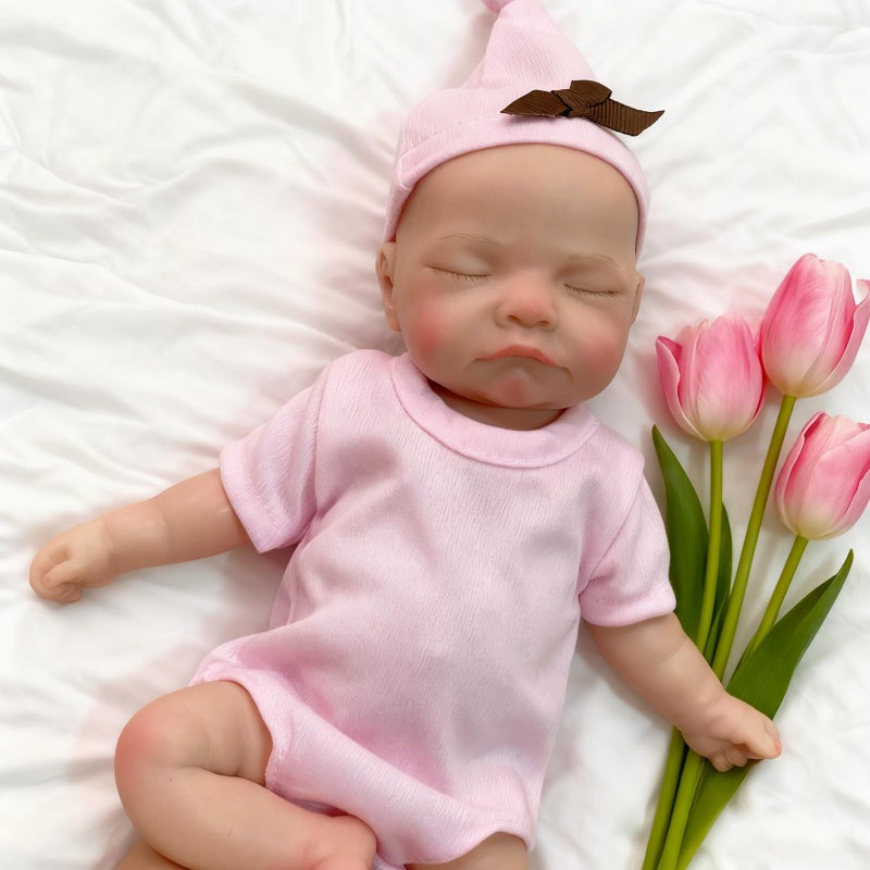 OtardDolls Silicone Baby Doll 10 Inch Full Body Soft Silicone Reborn Baby Mini Real Life Baby Dolls Handmade Real Babies Baby Dolls Set - Image 3