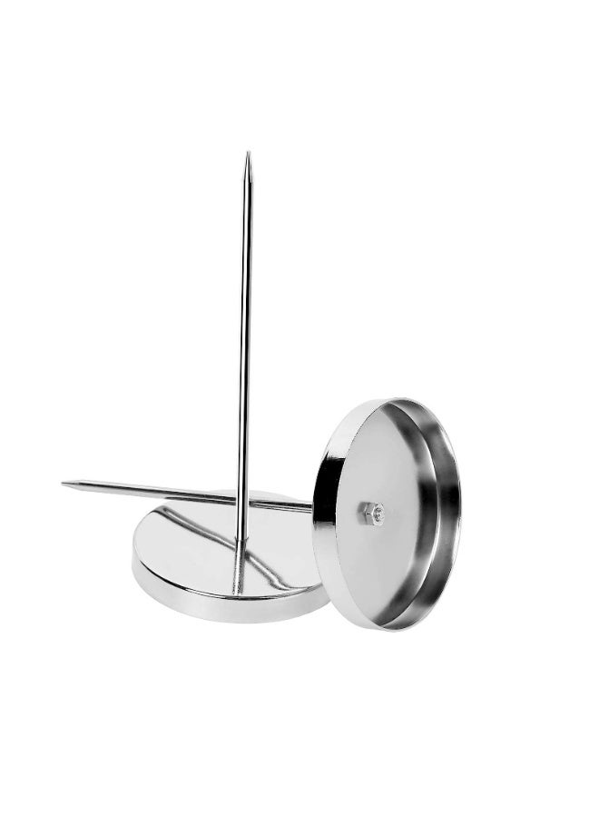 2 Pack Stainless Steel Receipt Holder Bill Memo Spike Straight Prong Desk Organizer 14 cm Rod Length - Image 5