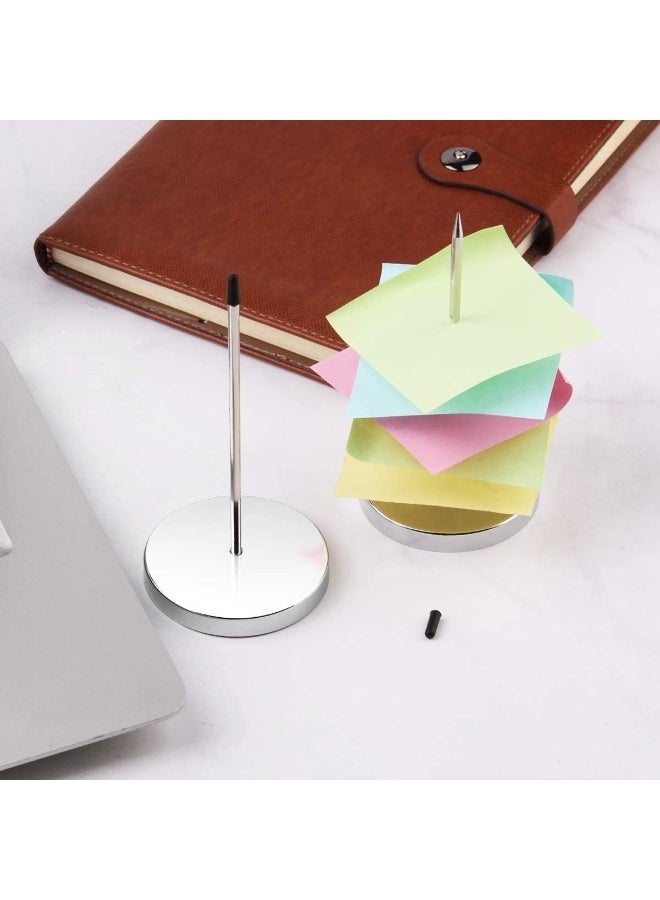 2 Pack Stainless Steel Receipt Holder Bill Memo Spike Straight Prong Desk Organizer 14 cm Rod Length - Image 3