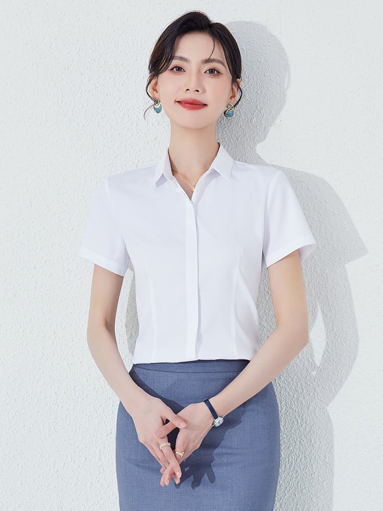 Flight Attendants Interview Uniform Shirt Women'S Dress Stewardess Professional Suit White Shirt Work Clothes Art Examination Clothing Skirt - Image 4