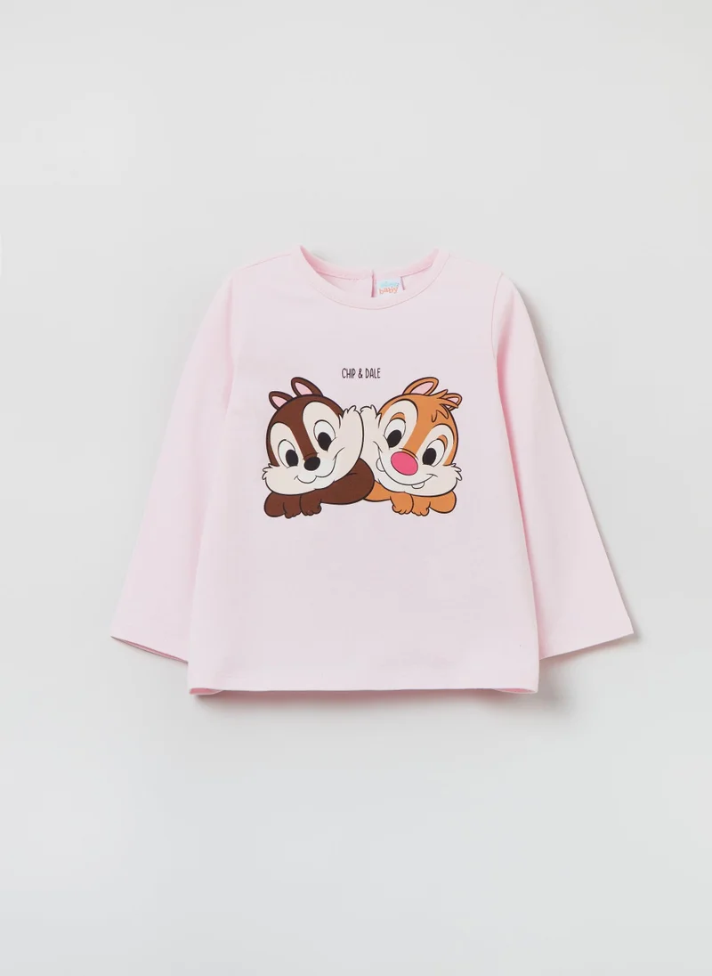 Ovs Ovs Baby Girl Long-Sleeved T-Shirt With Chip 'N' Dale Print