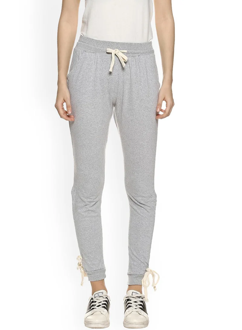 Women's Coin Grey Heathered-Knit Trackpants