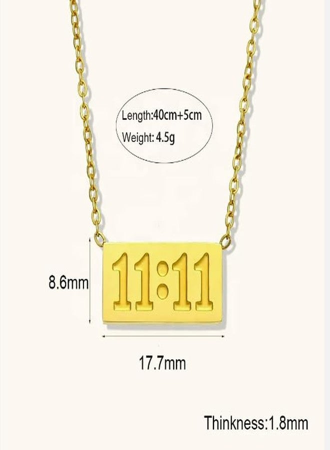 Aeoss 11:11 Angel Spiritual Good Luck Neckchain for Women | Stainless Steel Anti Tarnish Chain Waterproof Necklace Jewellery - Image 5