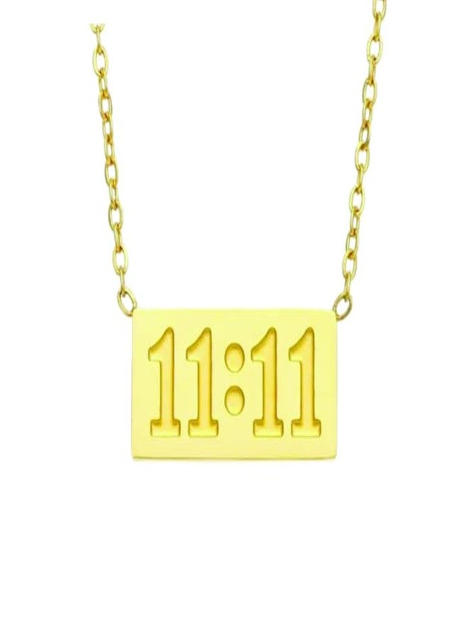 Aeoss 11:11 Angel Spiritual Good Luck Neckchain for Women | Stainless Steel Anti Tarnish Chain Waterproof Necklace Jewellery - Image 1