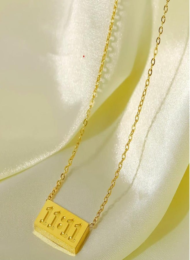 Aeoss 11:11 Angel Spiritual Good Luck Neckchain for Women | Stainless Steel Anti Tarnish Chain Waterproof Necklace Jewellery - Image 2