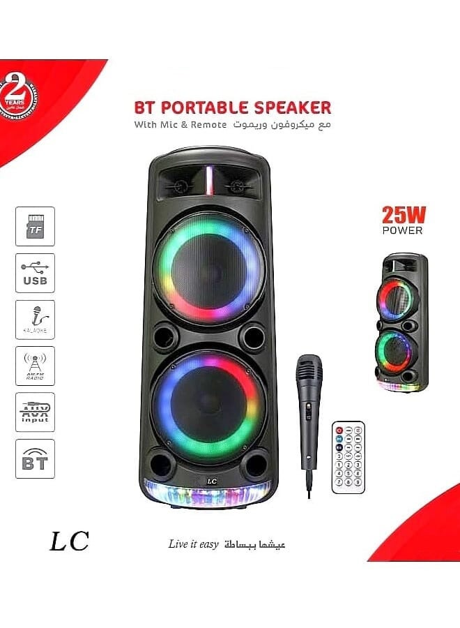 LC BT Portable Speaker 25W with Microphone and Remote Control - Image 3