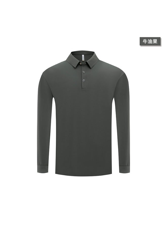 Long Sleeve Men's Polo Shirt Workwear Embroidered Logo Cultural Gathering Clothing Spring Autumn - Image 1