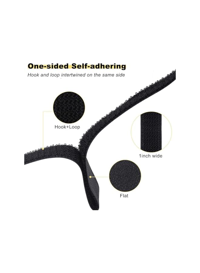 PROMASS promass 2.5CM*500CM Adjustable Fastening Cable Straps with 25 Metallic Buckles Cut-to-Length Fastening Cord Management Organizer Wire Wrap Loop Strap Nylon Cable Ties for Organizer Storage (2.5CM*500CM)  - Image 2
