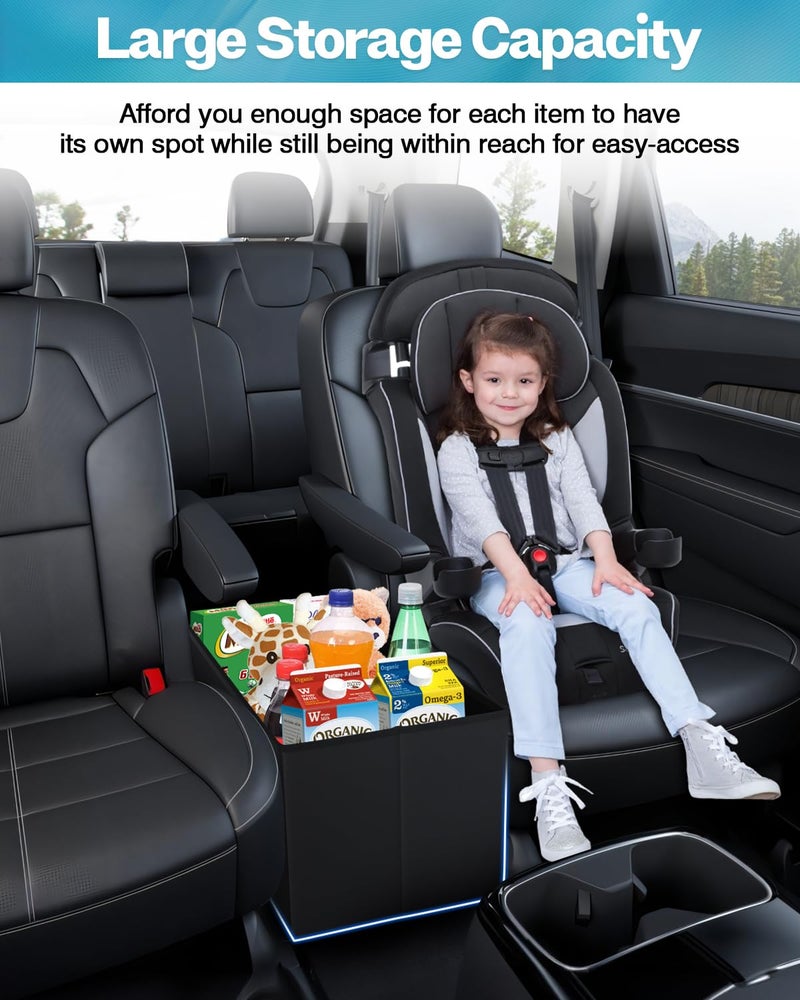 Mixsuper Liner Car Seat Organizer for Kia Telluride 2026 2025 2024-2020, Console Organizer Backseat Box for Kia Telluride, Kids Toys Baby Supplies Dog Toy Box Storage Bin Travel Accessories - Image 4