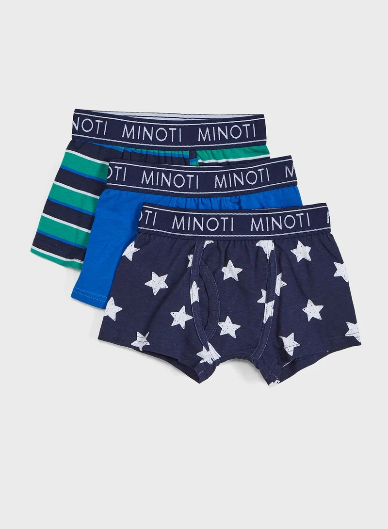 MINOTI Kids 3 Pack Assorted Boxers