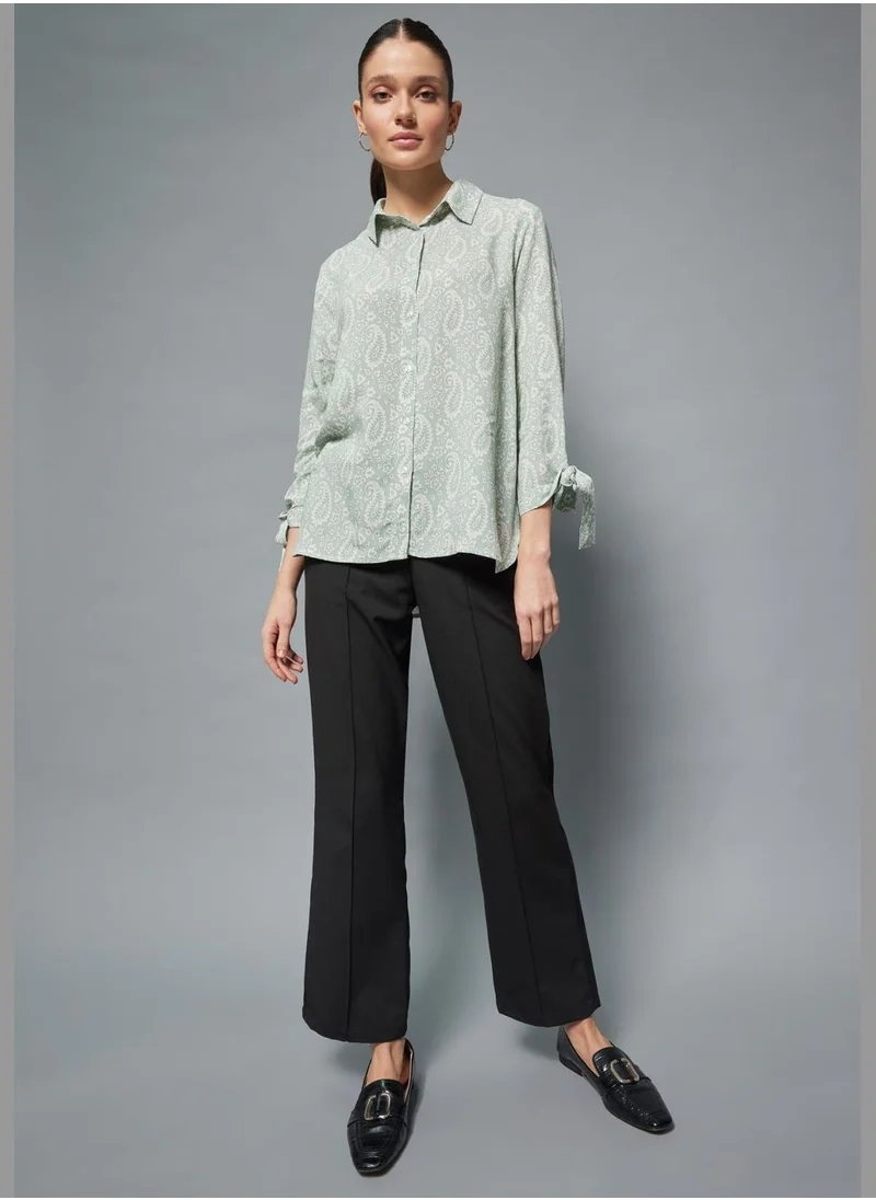 DeFacto Woman Straight Fit Woven Trousers