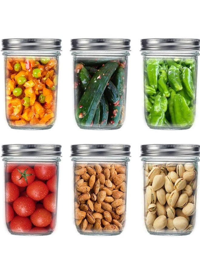 HOMESTAR 6 Pack Wide Mouth Mason Jars 19oz - Airtight Glass Canning Jars for Food Storage, Meal Prep, Overnight Oats, Pickling, Salad & Wedding Favors (Leak-Proof Lids) - Image 4