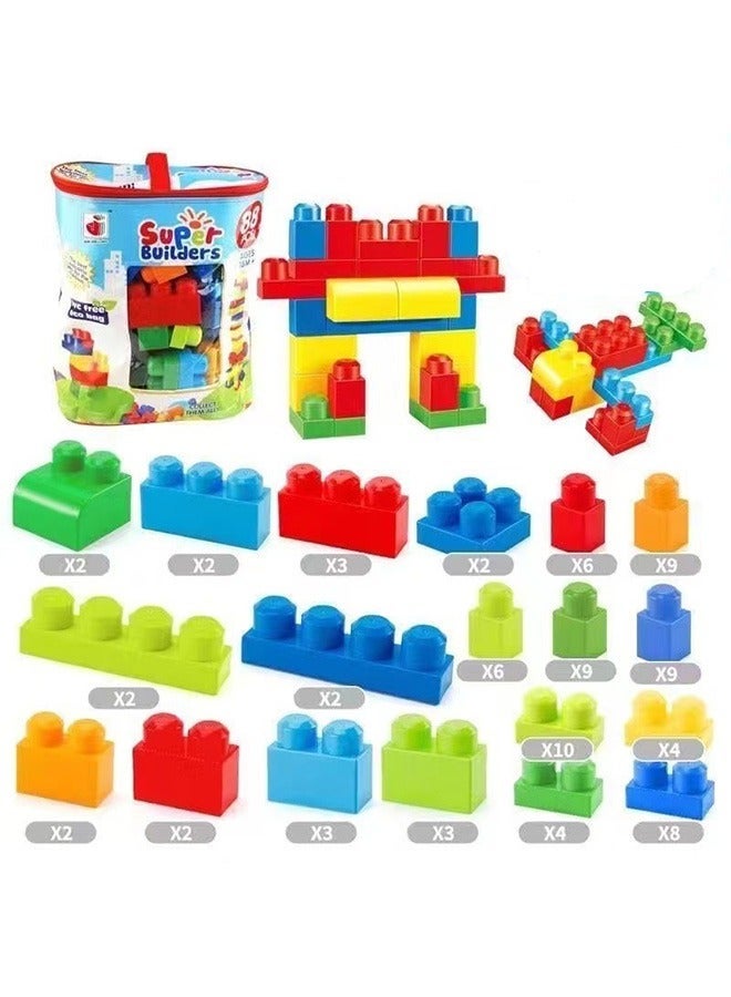 88 pieces large-piece DIY puzzle building block toy 