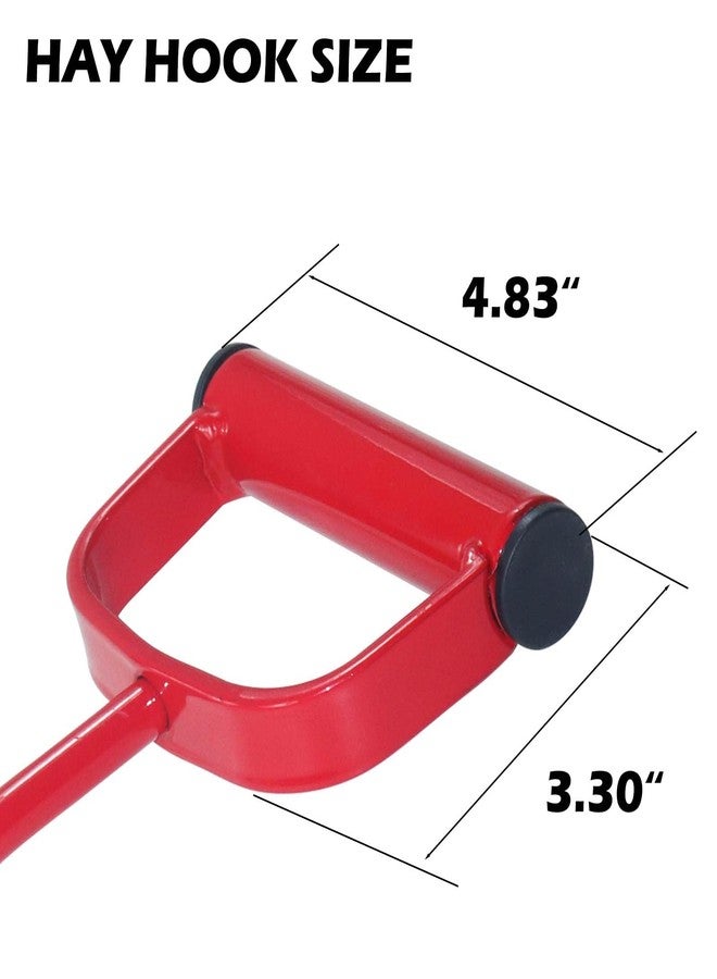 GUSUHAWK 2 Pack 17" Hay Hook Replaces 47010600, S47010600, Red, Made of Heavy Duty Metal, for Effortless Moving of Hay Bales - Image 3