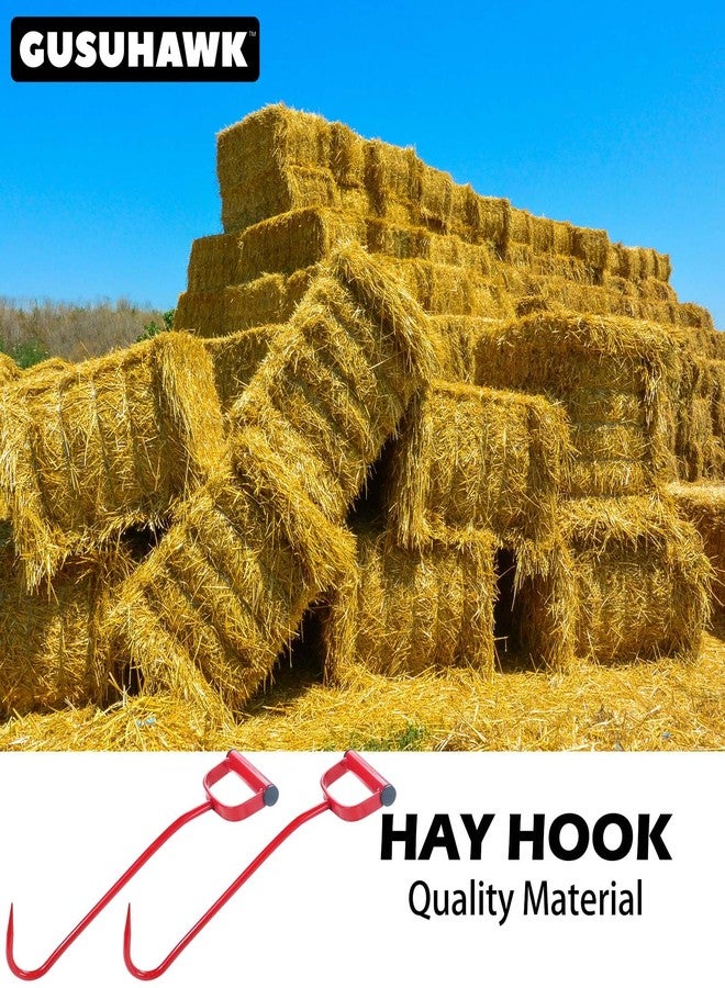 GUSUHAWK 2 Pack 17" Hay Hook Replaces 47010600, S47010600, Red, Made of Heavy Duty Metal, for Effortless Moving of Hay Bales - Image 4