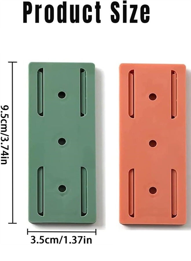 Desktop Socket Fixer, 4pcs Self-Adhesive Desktop Socket Fixer Plug-in Surge Protector Holder, Desktop Mobile Punch-Free Socket Holde for Kitchen Home Office Cable Management - Image 2